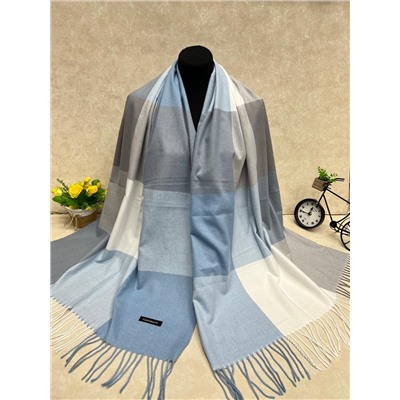 Палантин в клетку из кашемира, мультицвет