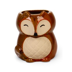 Декоративный горшок для цветов «Лисичка рыжая», керамический, 300 мл, 8×7.5×9.5 см, оранжевый