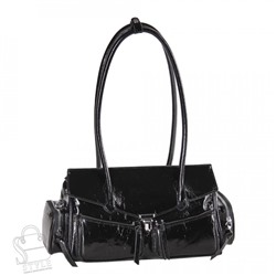 Сумка женская кожаная 3350Q black Polina&Eiterou