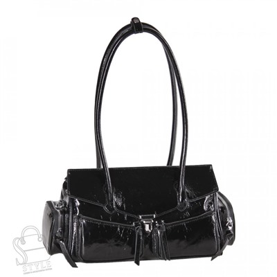 Сумка женская кожаная 3350Q black Polina&Eiterou