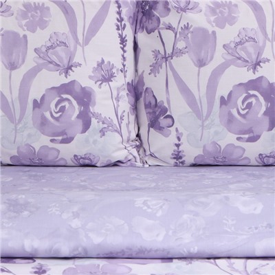 Постельное бельё 1.5-спальное LoveLife «Лавандовое поле», сатин