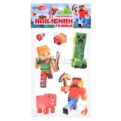 Наклейки гелевые "Мир пикселей"