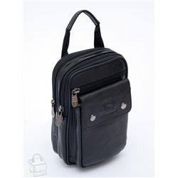 Сумка мужская кожаная 3131 black Fuzhiniao