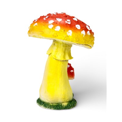 Садовая фигура из полистоуна «Грибы-мухоморы», 17 см