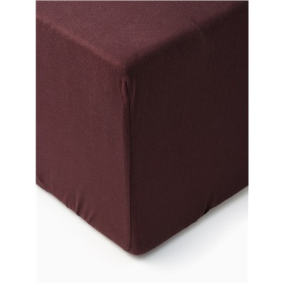 Простыня на резинке 2-спальная KUPU-KUPU, 180×200+20 см, шоколад, трикотаж