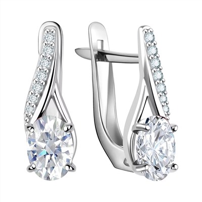 Серьги из серебра куб.циркон., Л-11816