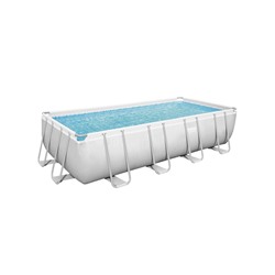 Бассейн каркасный Bestway Power Steel 56465, 549×274×122 см, фильтр-насос, лестница, тент, прямоугольный