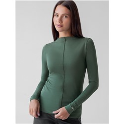 Джемпер с цельнокроеным воротом из премиального хлопка