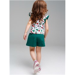 Комплект детский трикотажный для девочек: фуфайка (футболка), шорты