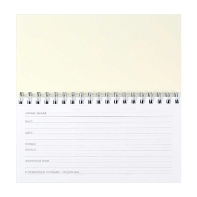 Еженедельник недатированный на спирали 165х85 мм 128 стр. 71599 "СЕРДЕЧКО НА ПОЛОСКАХ" Феникс