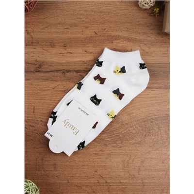 Носки р. 35-40 Кошка короткие / L801 /уп 10/500/1200/ ОДНА ПАРА/ МАРКА