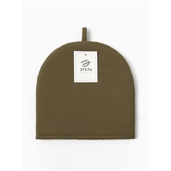 Грелка на чайник Этель Kitchen, 28×28 см, 100% хлопок, саржа 220 г/м², зелёная