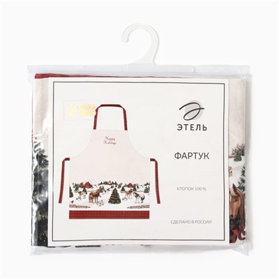 Фартук Этель Happy Holidays 60×70 см, 100% хлопок, саржа 190 г/м²