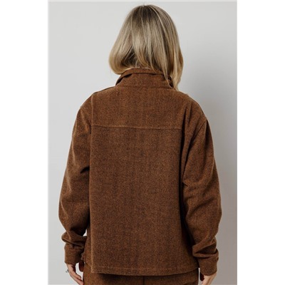 Жакет женский  4458Ф/04/коричневый, меланж