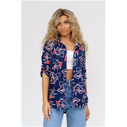 Рубашка 36767 (Сине-красный)