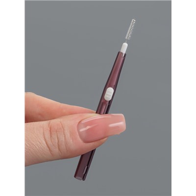 Щеточка для бровей и ресниц, 2в1, 7 см, МИКС