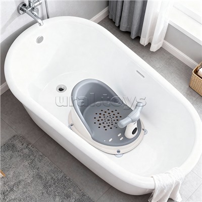 Детский стульчик - сиденье с термометром (серый)