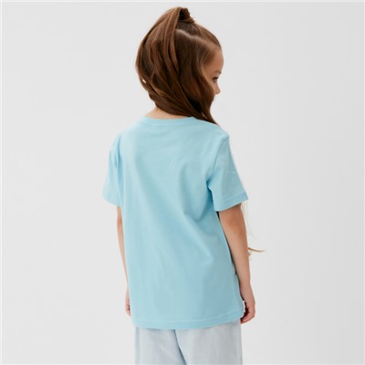 Футболка для девочки KAFTAN «Принцессы», бирюзовый, размер 30, рост 98-104 см
