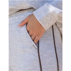 Теплые брюки джоггеры из эластичного футера трехнитки с начесом