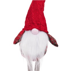 Фигура «Гном в красном» 55 см, текстиль, 1 LED, от батареек AG13×3, свечение тёплое белое