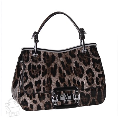 Сумка женская кожаная 6061Q leopard brown Polina&Eiterou