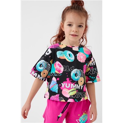 Фуфайка трикотажная для девочек (футболка) PLAYTODAY, 1240302