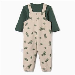 Набор детский (боди и комбинезон) «Крошка Я. Еловые веточки», рост 68-74 см