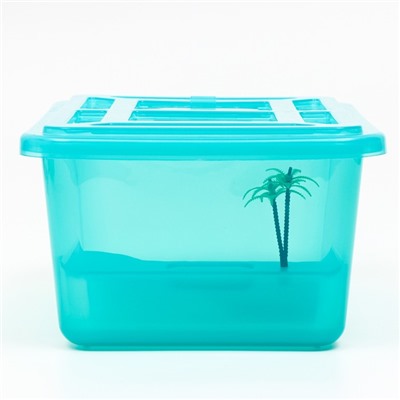 Отсадник для черепах «Озеро» с крышкой, 33×23.5×14 см