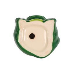 Декоративное кашпо для цветов «Крокодильчик Дино», 7×7×9 см, керамика, зелёное