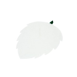 Коврик - сидушка для бани и сауны «Берёзовый лист», 49×38 см, войлок, белый