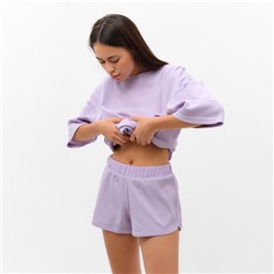 Пижама женская (футболка, шорты) KAFTAN Basic line, размер 48, сиреневая