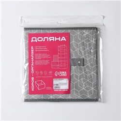 Короб стеллажный для хранения Доляна «Фора», 25×25×25 см, серый