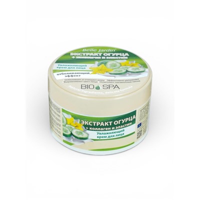 Крем для лица B.J.Bio Spa экстракт огурца + коллаген и эластин, 200 мл