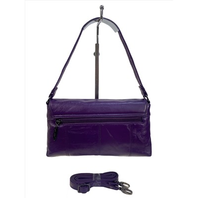 Женская сумка из натуральной кожи, цвет фиолетовый
