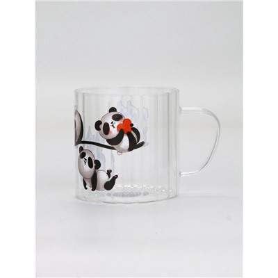 Кружка стеклянная «Панды», 650 мл