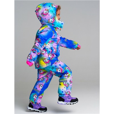 Комплект текстильный с полиуретановым покрытием для девочек: куртка, полукомбинезон