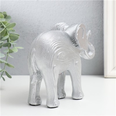 Фигурка полистоун «Серебристый слон, слои », 16×7×13.5 см