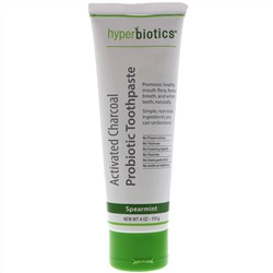 Hyperbiotics, Зубная паста с активированным углем и пробиотиком, со вкусом мяты, 4 унц. (113 г)