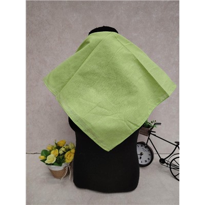 Платок косынка на голову и шею, хлопок, цвет светло зеленый