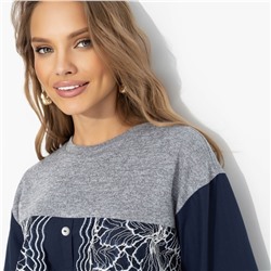 Свитшот комбинированный, Стиль по-взрослому (скай)