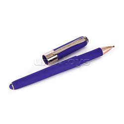Ручка в футляре "MONACO" шариковая 0.5мм, синяя (сине-фиолетовый корпус, голубая коробка)