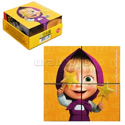 Кубики 4шт "Маша и Медведь" (Анимаккорд)