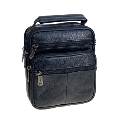 Сумка мужская из натуральной кожи, цвет черный