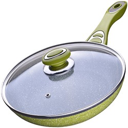 26900 Сковорода 24см мрам/крошка с крышкой MB (х6)