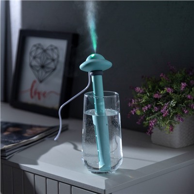 Увлажнитель воздуха «НЛО» HM-21, ультразвуковой, погружной, с подсветкой, USB, зелёный