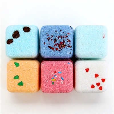 Бомбочки для ванны с добавками «Сказочно внутри», набор 6 шт.×70 г, Чистое счастье