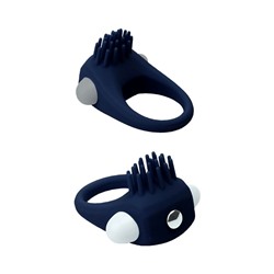 Синее эрекционное виброкольцо STIMU RING
