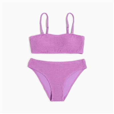 Купальник раздельный однотонный женский MINAKU, фиолетовый, размер 46