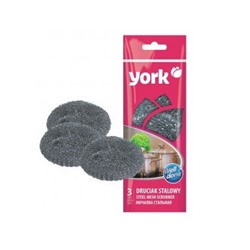 Губка для посуды металл Мальчик-2 (нерж сталь) (3шт/уп) цена за уп 0301 York