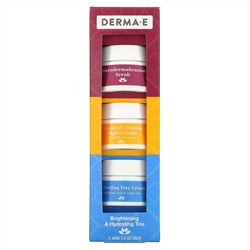 Derma E, осветляющее и увлажняющее трио, набор из 3 предметов, по 1/2 унции каждый